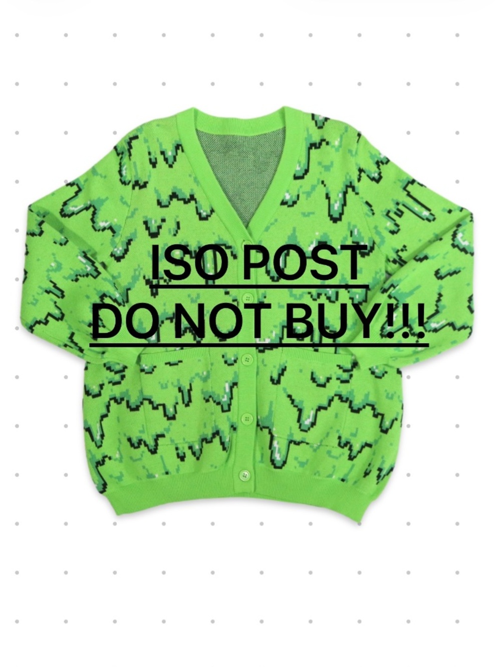 ISO Egglien Pixel Slime Cardigan